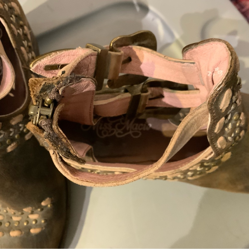 Boho Chic Brown Ankle Booties Miss Macie Size 9.5 - Picture 3 of 6